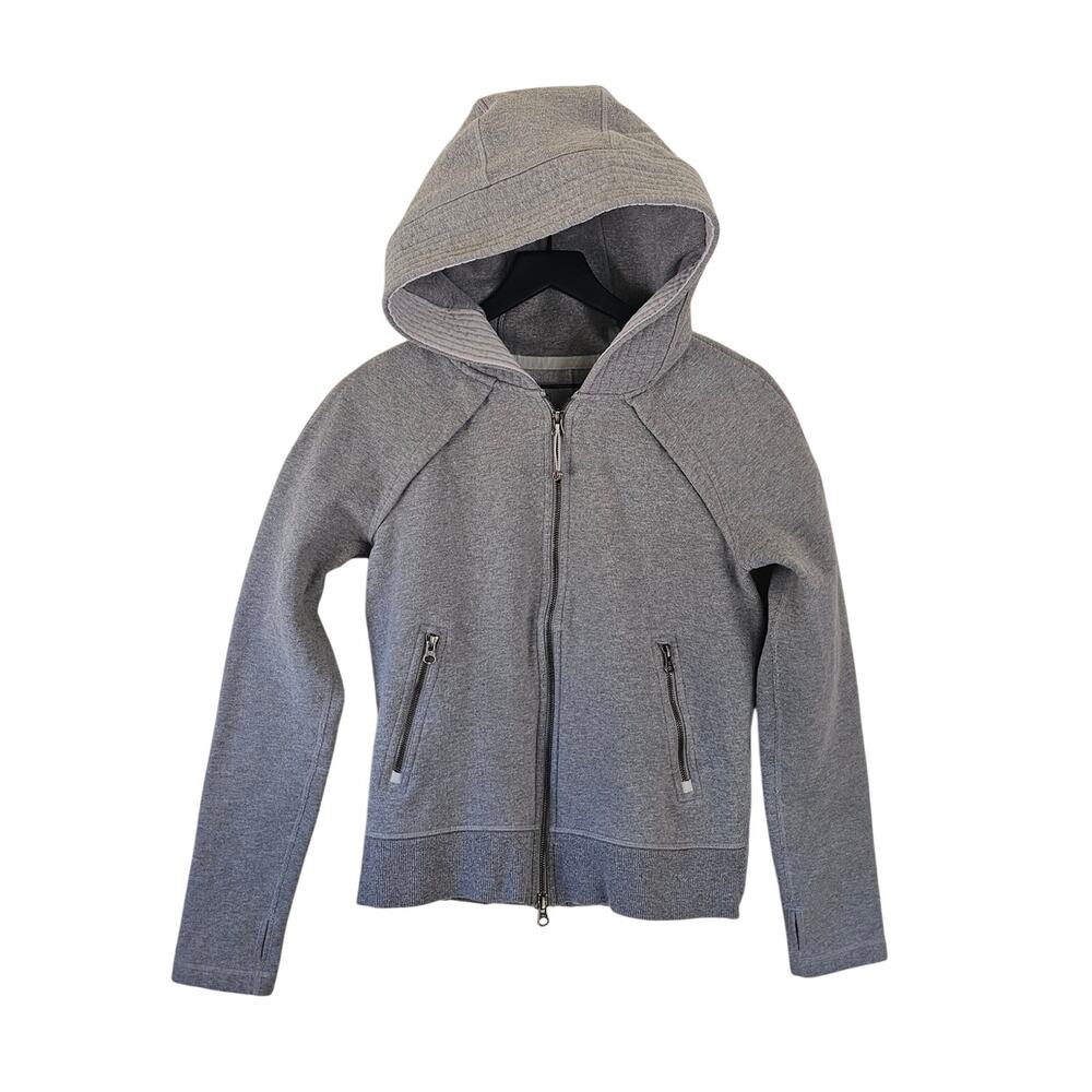 Lululemon Light Gray Zip-Up Hoodie Sweatshirt